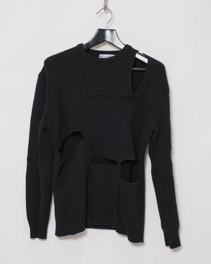 COMME des GARÇONS SHIRT patchwork slash knit