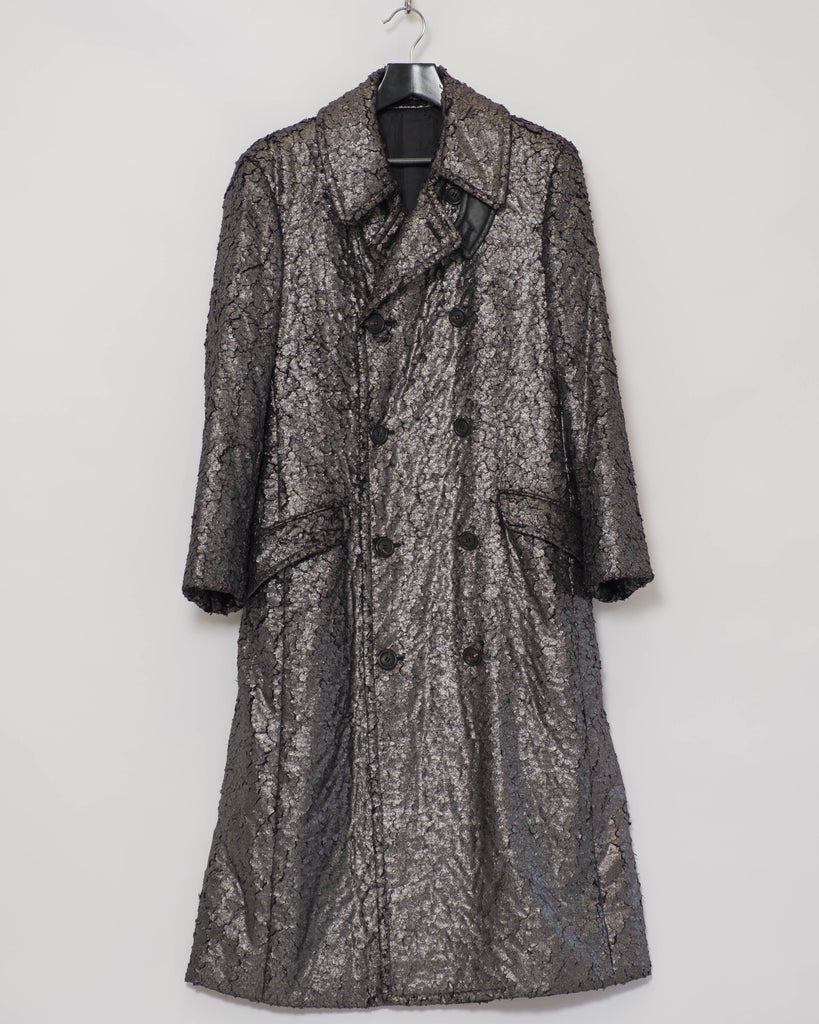 ISSEY MIYAKE MEN silver foil coat