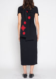 Yohji Yamamoto Noir black sash dress