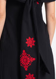 Yohji Yamamoto Noir black sash dress