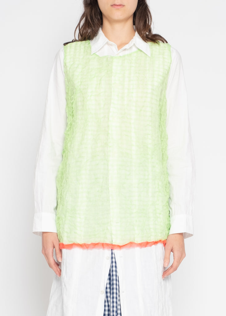 Issey Miyake picnic crinkle top