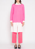 Yohji Yamamoto hot pink slit top
