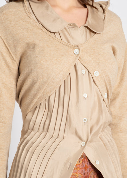 JUNYA WATANABE COMME des GARÇONS twist cardigan shirt combo – dot