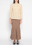 JUNYA WATANABE COMME des GARÇONS check pattern draped skirt