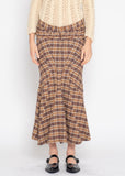 JUNYA WATANABE COMME des GARÇONS check pattern draped skirt