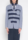 COMME des GARÇONS HOMME taped gingham jacket