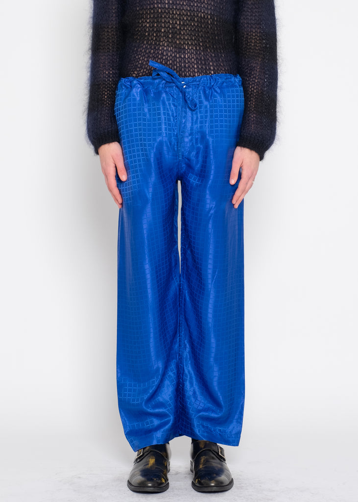 COMME des GARÇONS HOMME PLUS blue square detailed pants