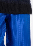 COMME des GARÇONS HOMME PLUS blue square detailed pants