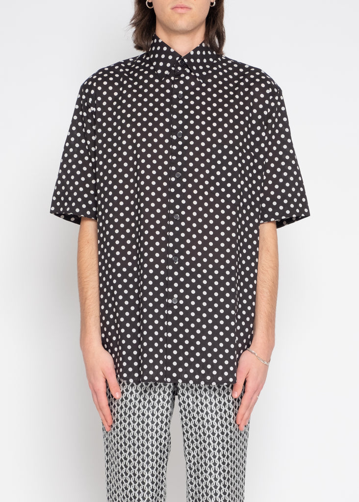 Yohji Yamamoto Pour Homme polka dot short-sleeve shirt