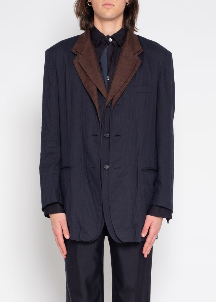 Yohji Yamamoto Pour Homme soft cotton double jacket