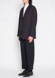Yohji Yamamoto reversible stand-up collar buttoned jacket