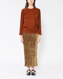 Issey Miyake velvet squiggle skirt