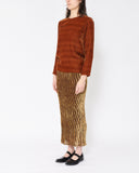 Issey Miyake velvet squiggle skirt