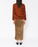 Issey Miyake velvet squiggle skirt