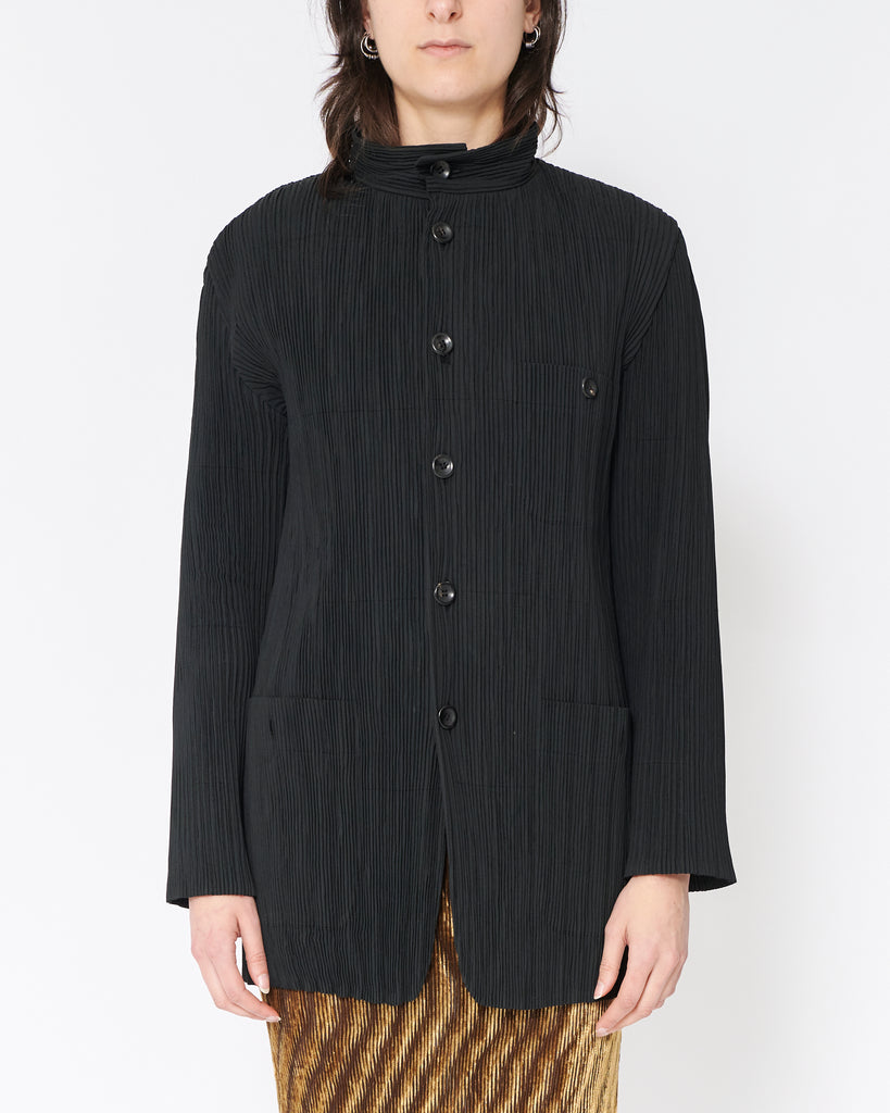 Issey Miyake pleated uniform jacket