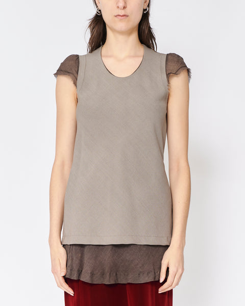 COMME des GARÇONS bias-cut layered top