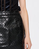 COMME des GARÇONS BLACK perforated leather skirt