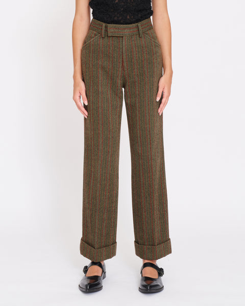COMME des GARÇONS Tricot striped cuffed trousers