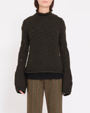 Yohji Yamamoto bell sleeve knit jumper