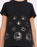 COMME des GARÇONS tricot silver flowers t-shirt
