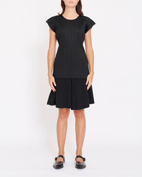 ISSEY MIYAKE Pleats Please cap sleeve top – dot COMME ISSEY MIYAKE Pleats Please cap sleeve top – dot COMME