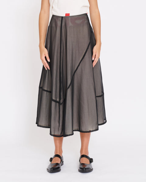 COMME des GARÇONS Tricot sheer double layered skirt