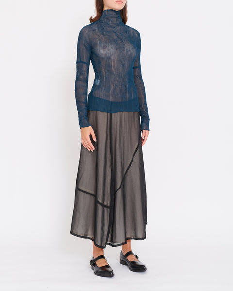 ISSEY MIYAKE sheer crinkle pleat top – dot COMME