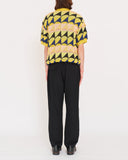 Issey Miyake pleat knit polo shirt