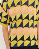 Issey Miyake pleat knit polo shirt