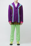 COMME des GARÇONS <br> Purple Blazer With Blue Panels