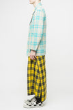 COMME des GARÇONS <br> Blue Plaid Silk Blazer