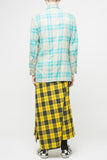 COMME des GARÇONS <br> Blue Plaid Silk Blazer