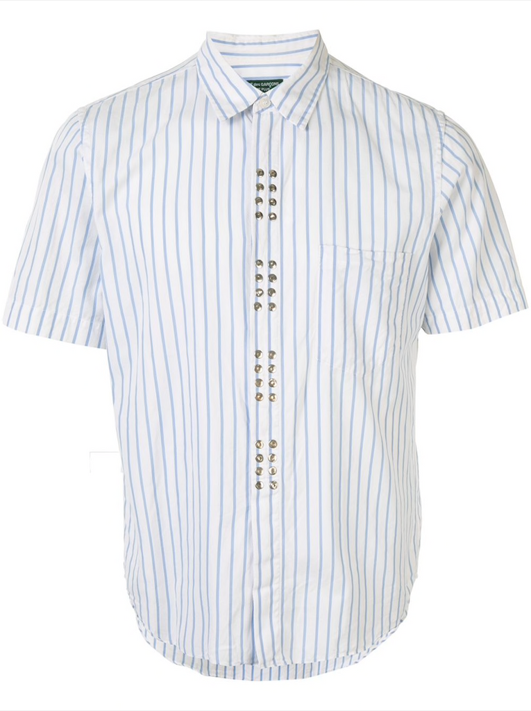 COMME DES GARÇONS striped studded shirt