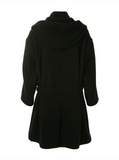 Yohji Yamamoto hooded belted knee-length coat