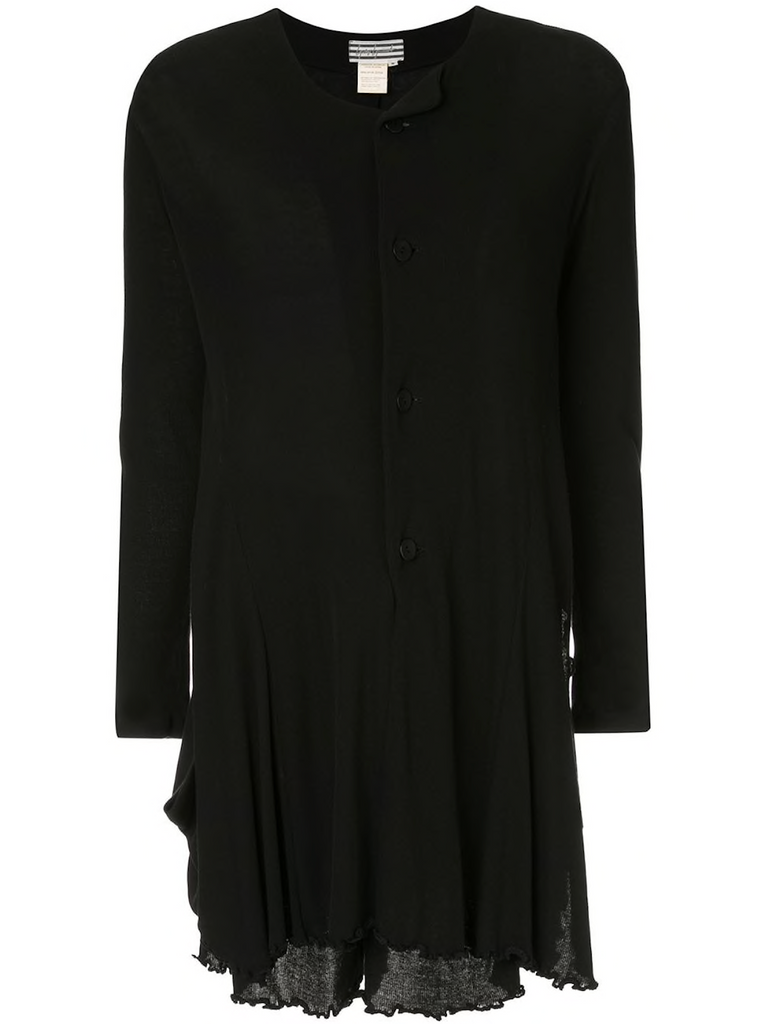 YOHJI YAMAMOTO ruffled longsleeved playsuit