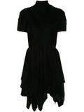 COMME DES GARÇONS pointed hemline velvet effect dress