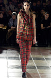 COMME DES GARÇONS deconstructed sleeveless tartan jacket