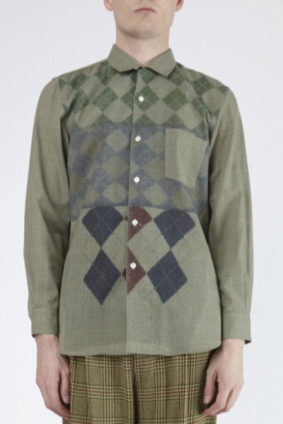 COMME des GARÇONS <br> Argyle Panels Shirt