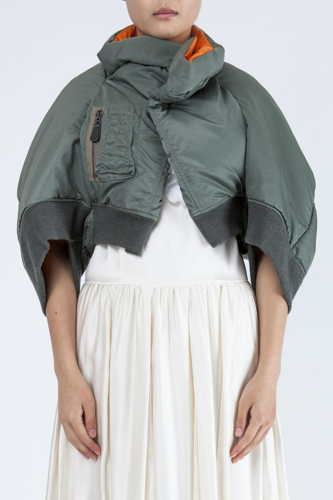 Junya Watanabe <br> Cropped Military Puffer Jacket