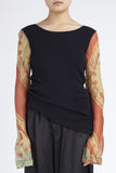COMME des GARÇONS <br> Paisley sleeve knit top