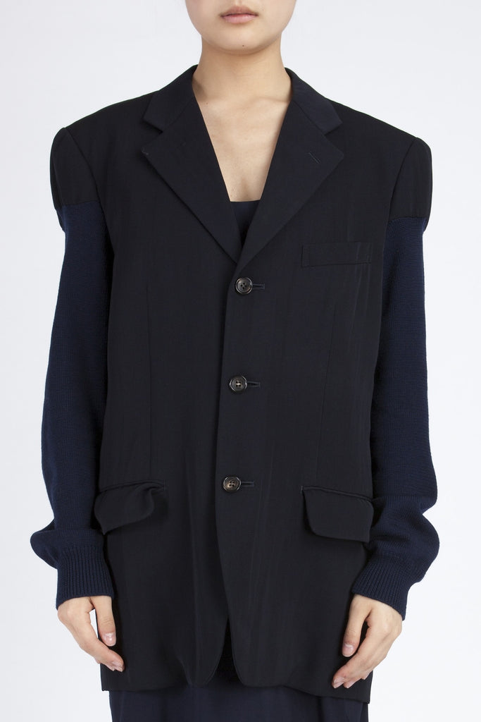 COMME des GARÇONS <br> Knit Sleeve Blazer