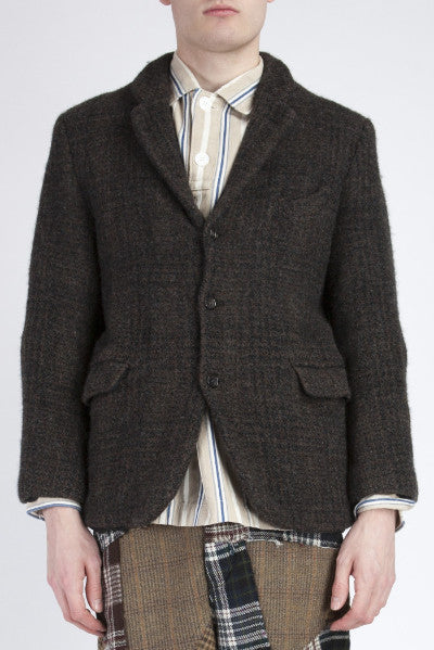 COMME des GAR ONS Shrunken Boiled Wool Blazer dot COMME