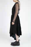 COMME des GARÇONS <br> Velvet boiled wool culottes / top