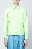 COMME des GARÇONS <br> Neon Green Zip Up Shirt
