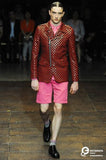 COMME DES GARÇONS checked biker jacket