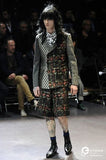 COMME DES GARÇONS Homme Plus tartan lace embroidered shorts