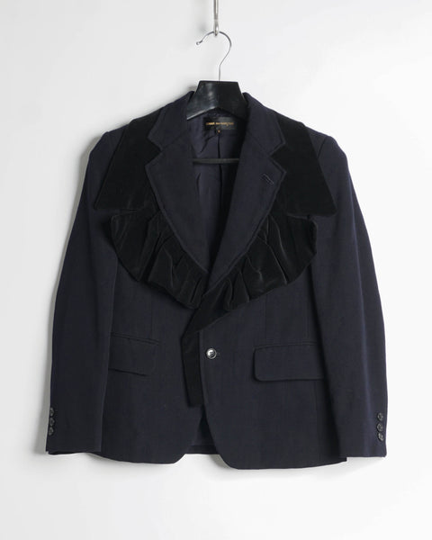 COMME des GARÇONS velvet ruffle jacket