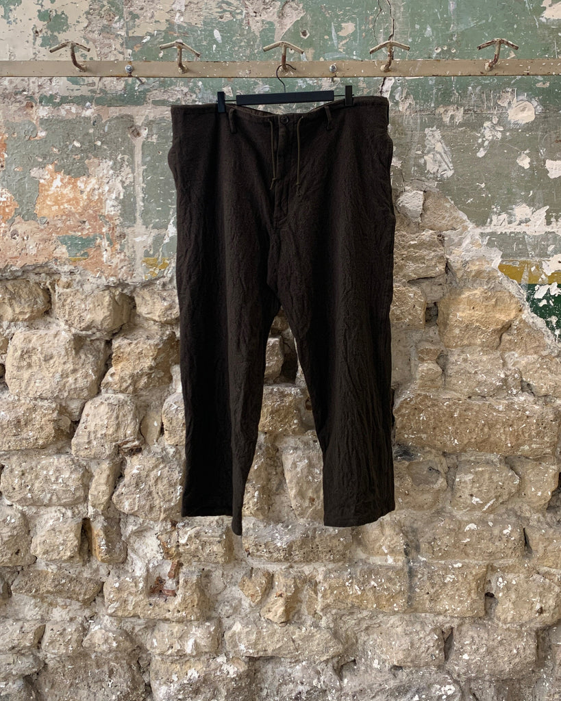 Yohji Yamamoto Boiled Wool Drawstring Pants