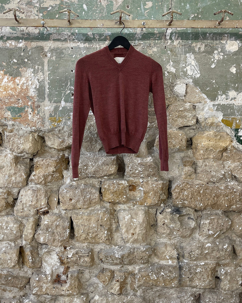Martin Margiela Rust V Neck Longsleeve