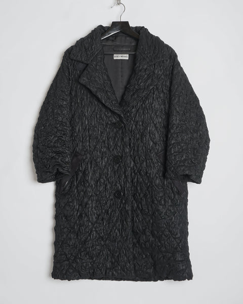 Issey Miyake crinkly quilted coat